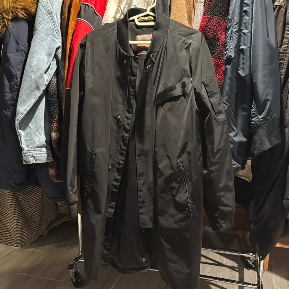 Men’s long bomber jacket